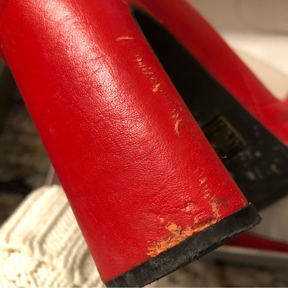 L’Intervalle Cienega Red Leather Booties - Picture 3 of 5